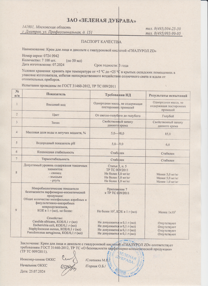 Паспорт №072024
